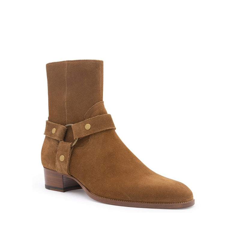 Bottes - Saint Laurent Wyatt Harness Ankle  - Brown