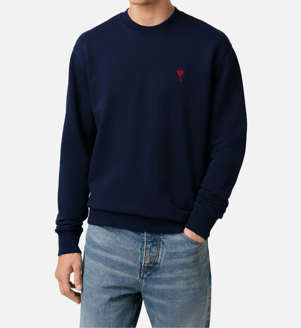 Ami Paris - Sudadera Ami De Coeur – Azul Marino Rojo