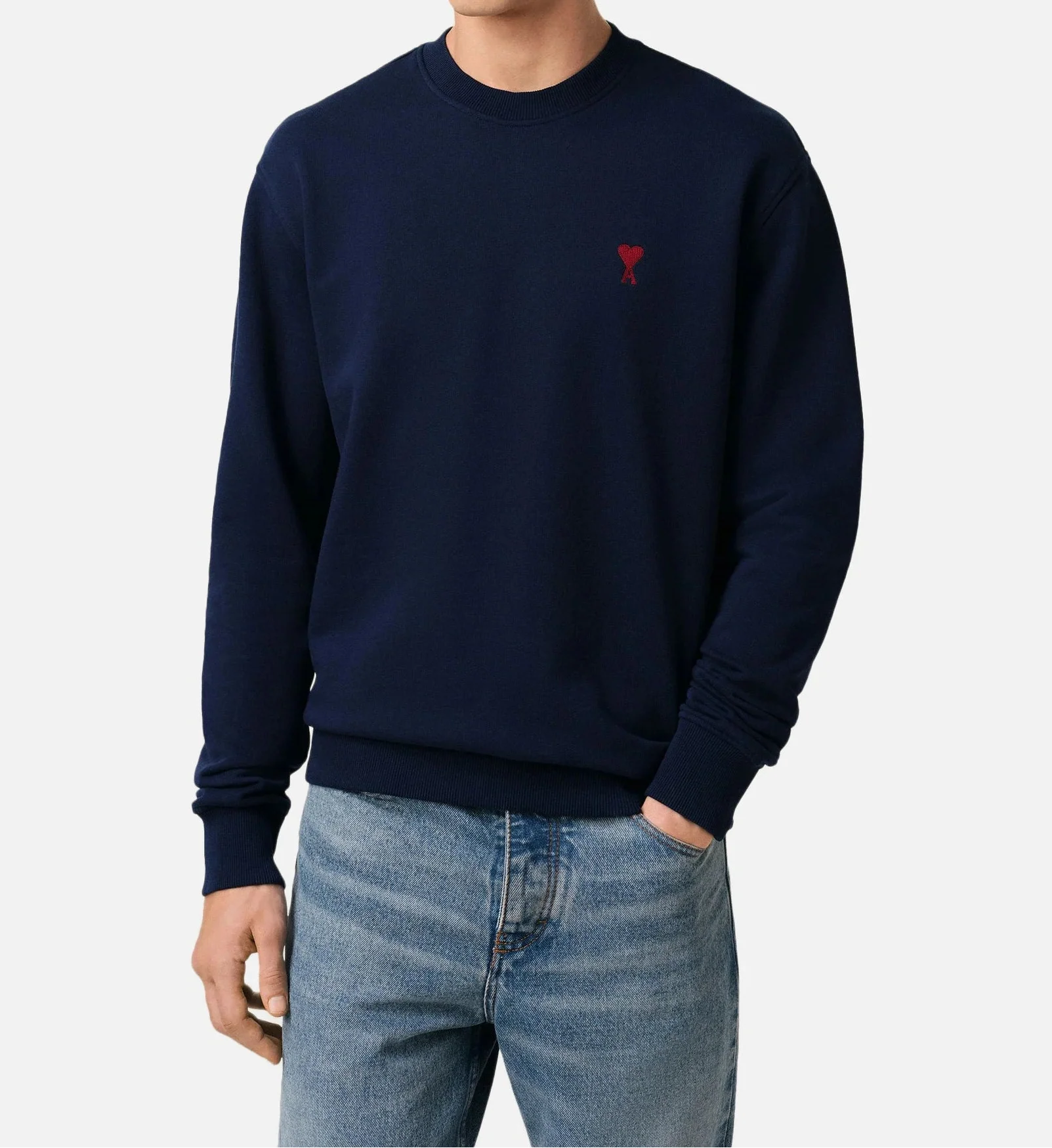 Ami Paris - Sudadera Ami De Coeur – Azul Marino Rojo