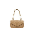 Saint Laurent Lou Lou Medium Axelremsväska - Beige - Dam
