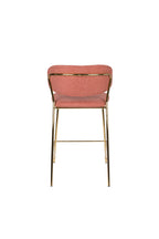 Jolien - Bar & Counter Stool - Fabric - Gold/Pink