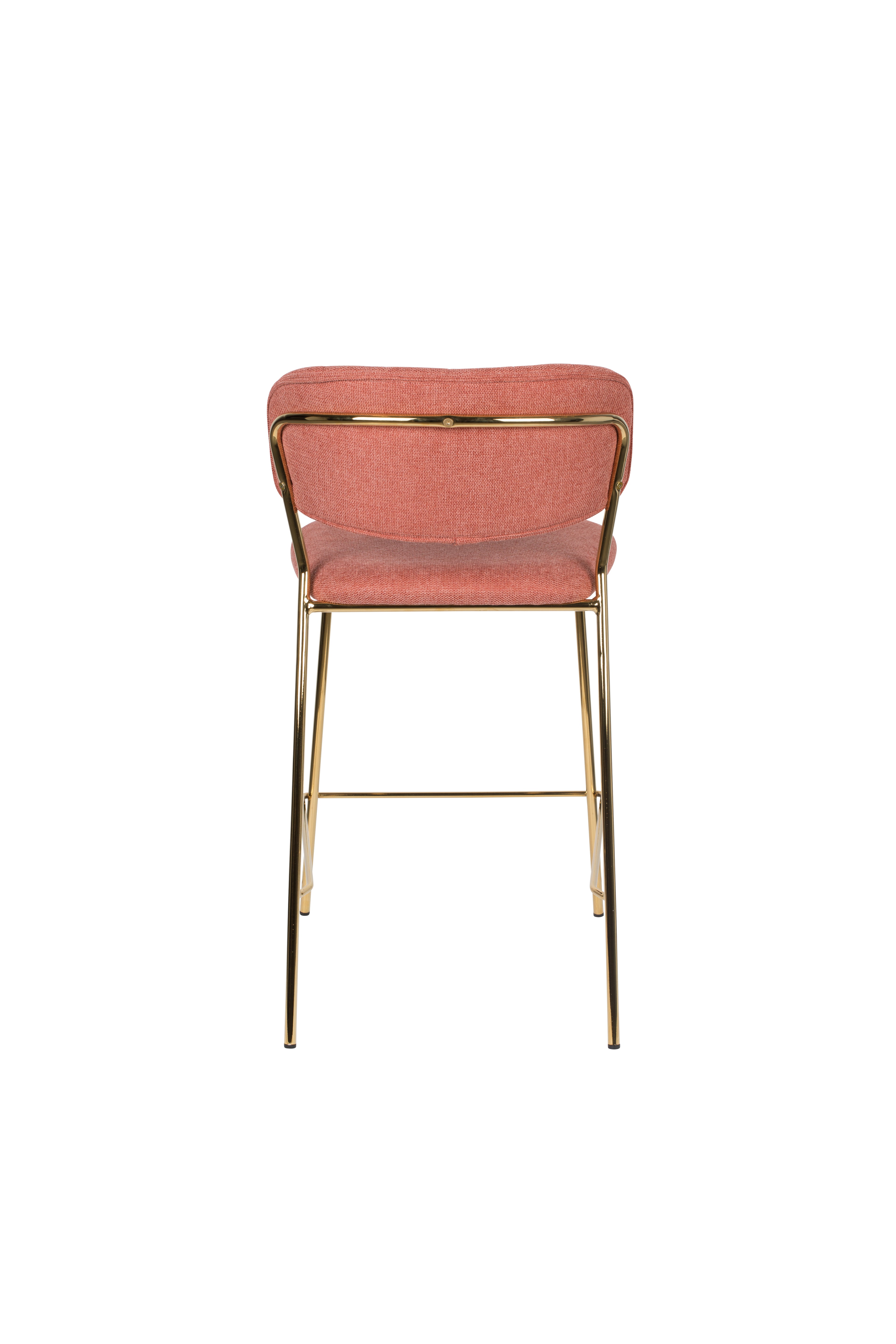 Jolien - Bar & Counter Stool - Fabric - Gold/Pink