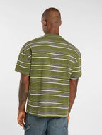 T-shirt a righe ricamata - Giadeite - Uomo