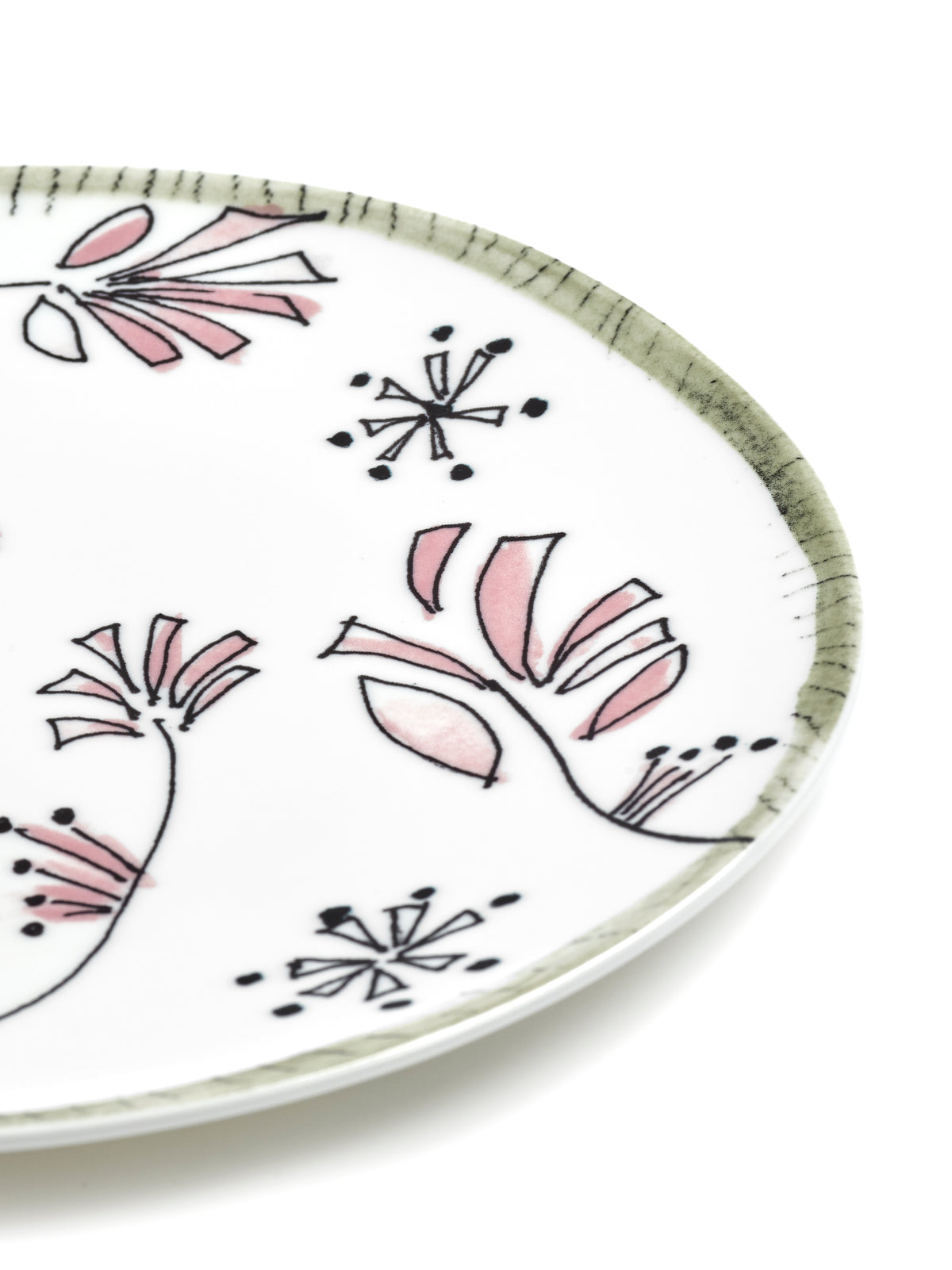 Midnight Flowers - Lot De 2 Assiettes - S - Porcelaine Bone China - Fiore Rosa