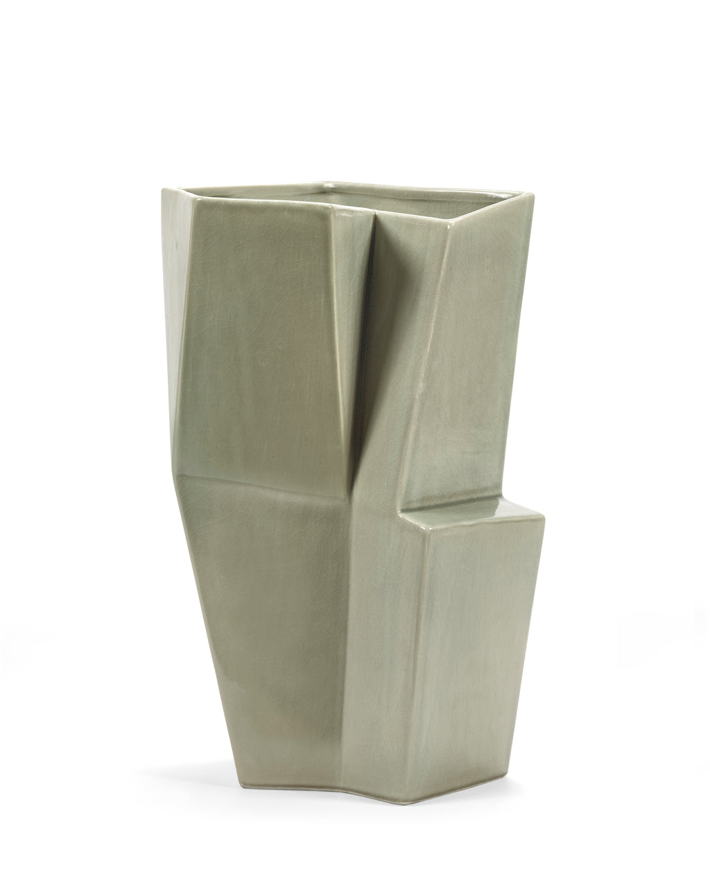 Sculptural Confluence Part 1 Bebop - Vase °6 - Grès - Vert Clair