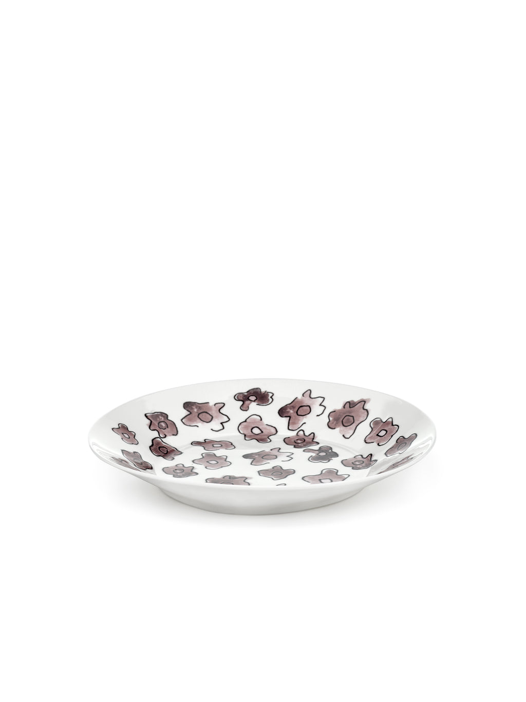 Midnight Flowers - Lot De 2 Assiettes Creuses - L - Porcelaine Bone China - Foncé Viola