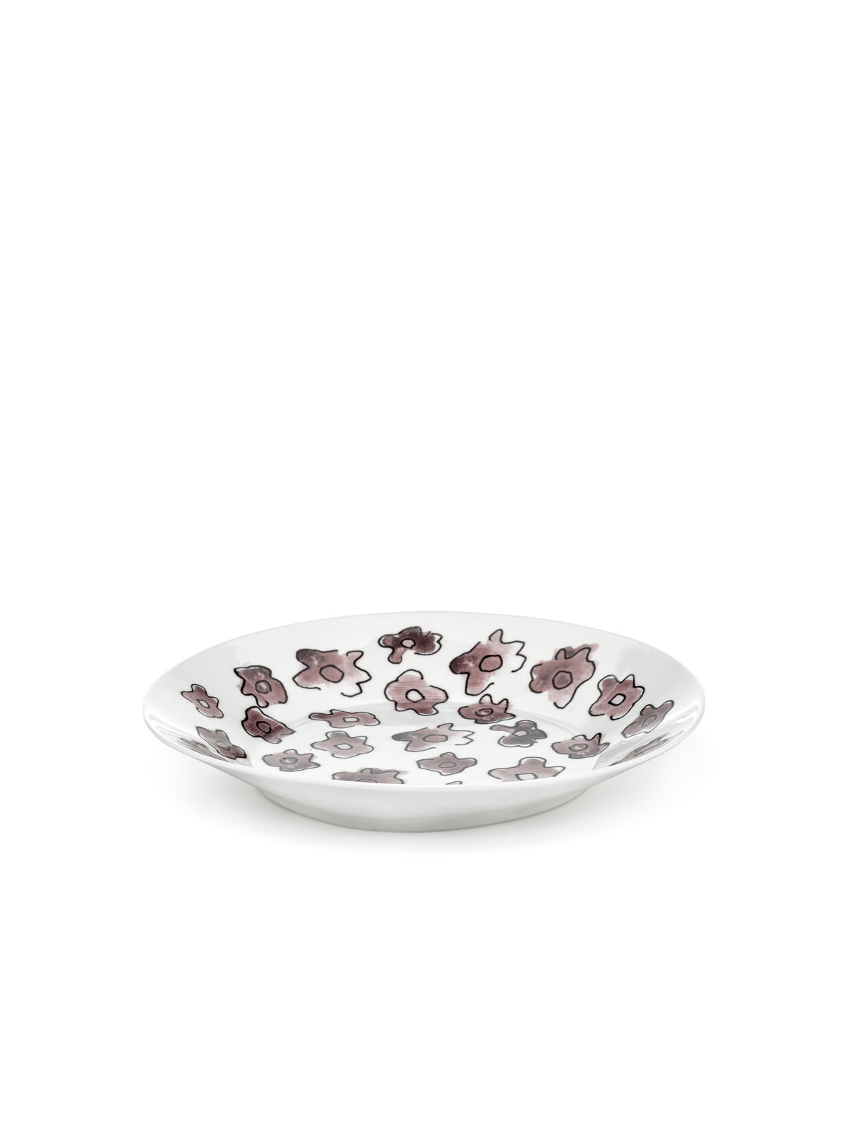 Midnight Flowers - Lot De 2 Assiettes Creuses - L - Porcelaine Bone China - Foncé Viola