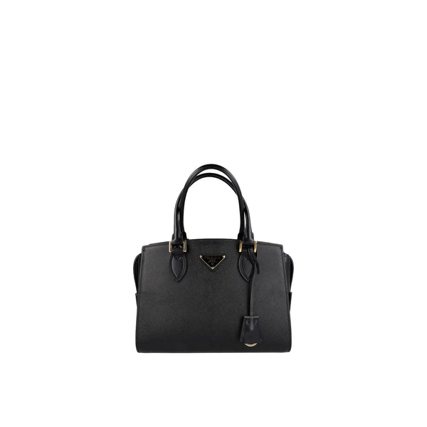 Prada - Bolso de mano de piel Saffiano - Mujeres - Negro