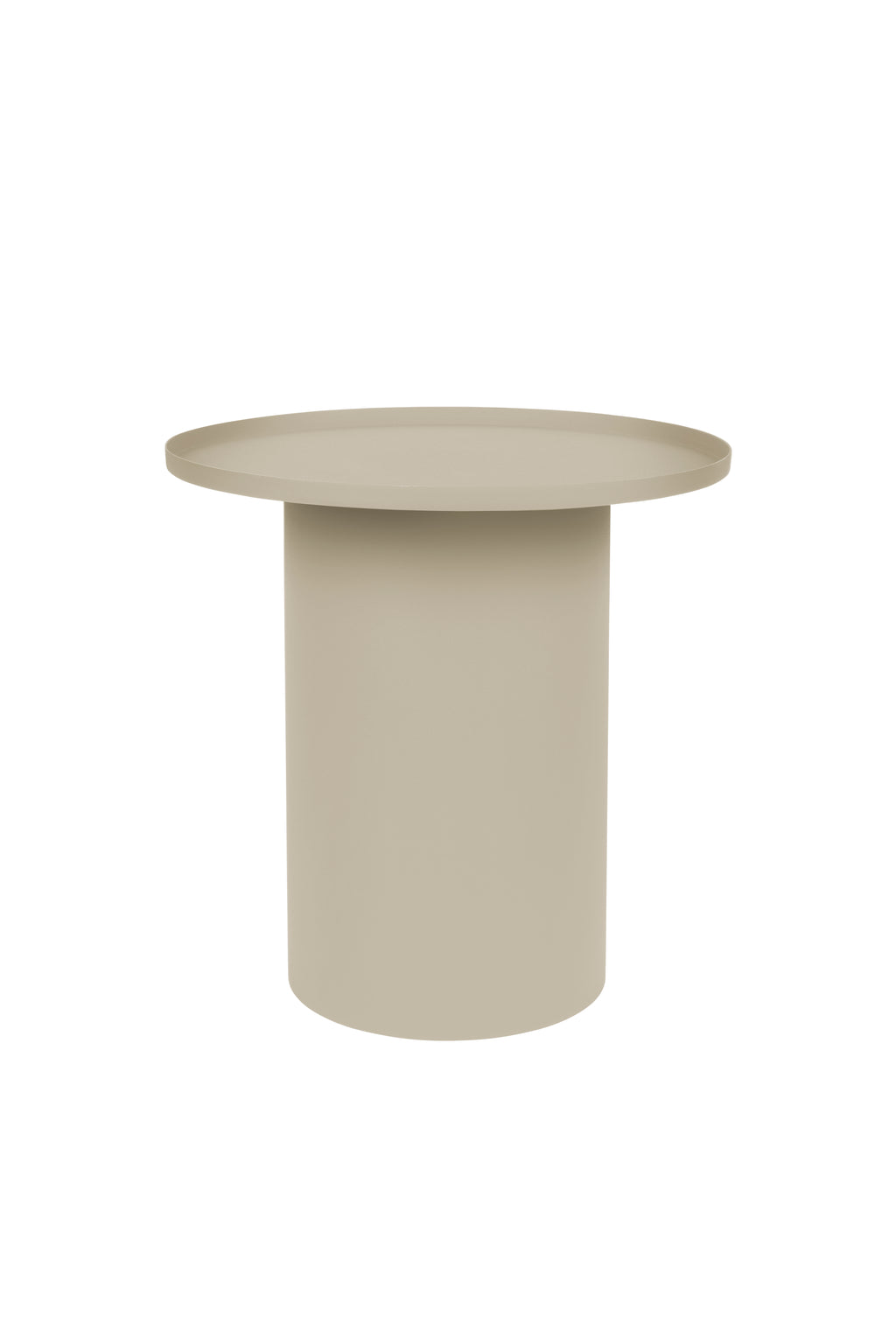 Sverre - Round Side Table - Metal - Ivory/White