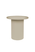 Sverre - Round Side Table - Metal - Ivory/White