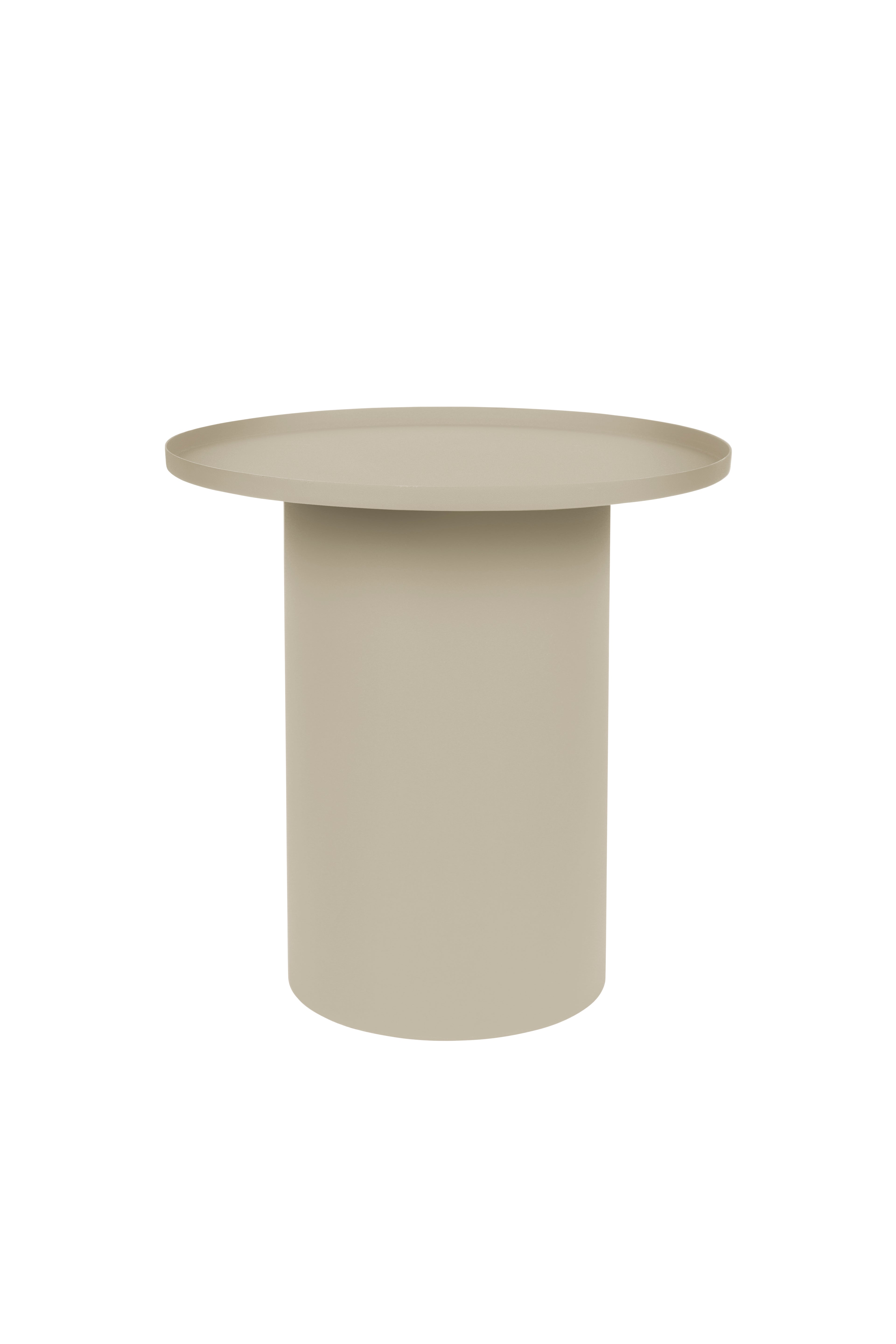 Sverre - Round Side Table - Metal - Ivory/White