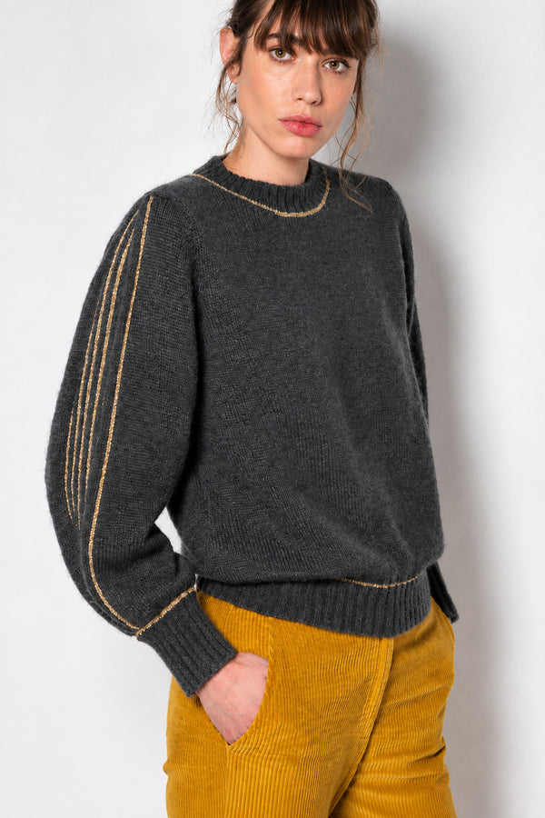 Pull Alix Mohair Mouette Et Doré