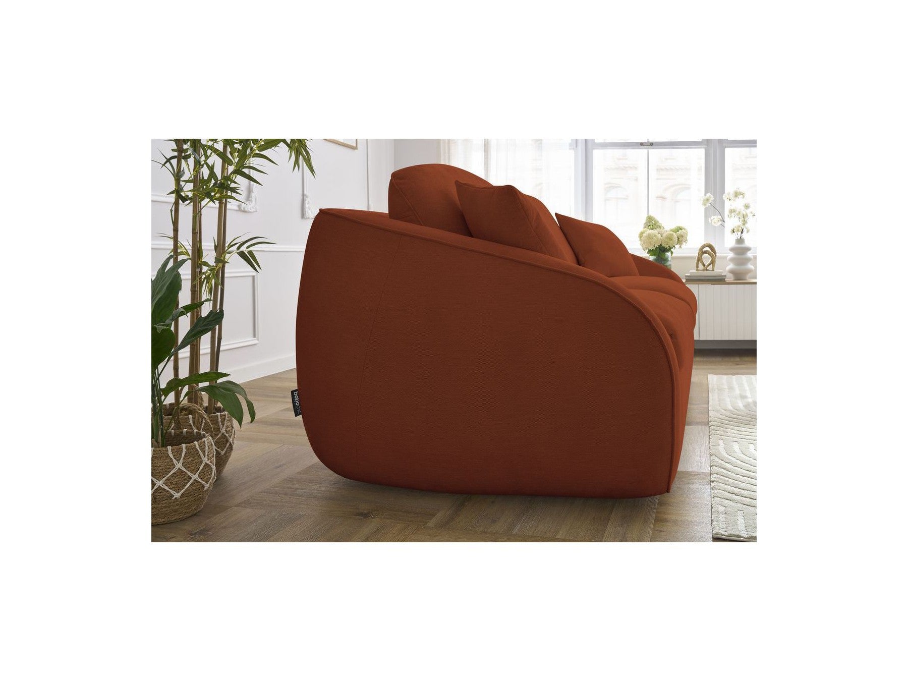 Cezanne Straight Sofa Bed with Express Opening and Smooth Fabric