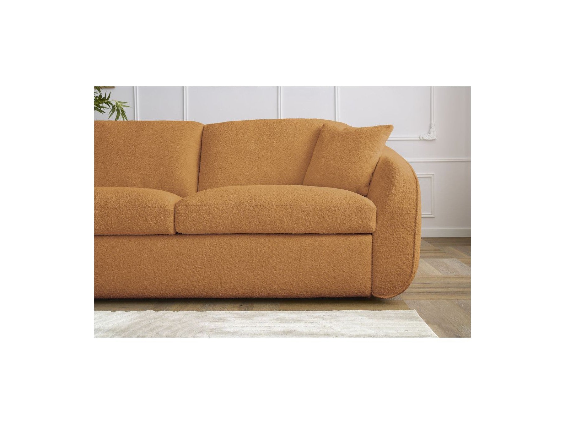 Cezanne - Straight Sofa Bed with Express Opening - Bouclé Fabric