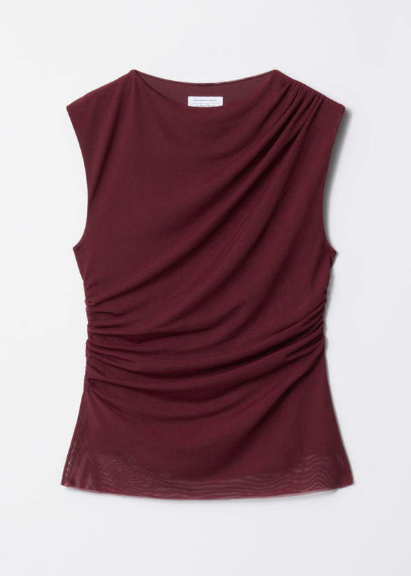 Top St Helena de punto - Rojo