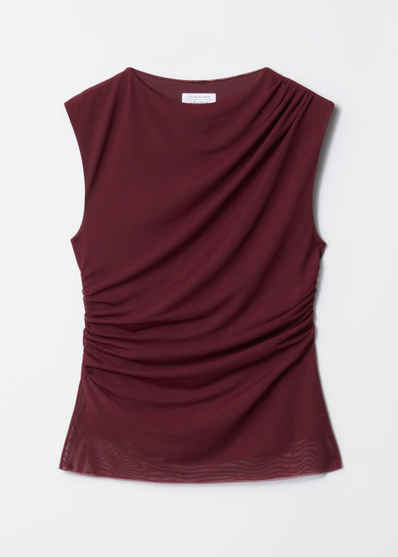 Top St Helena Mesh Top - Red - Women