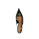 Escarpins - Valentino Garavani Leather Slingback - Black