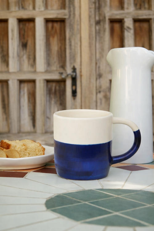 Taza Minerva - Azul Y Blanco