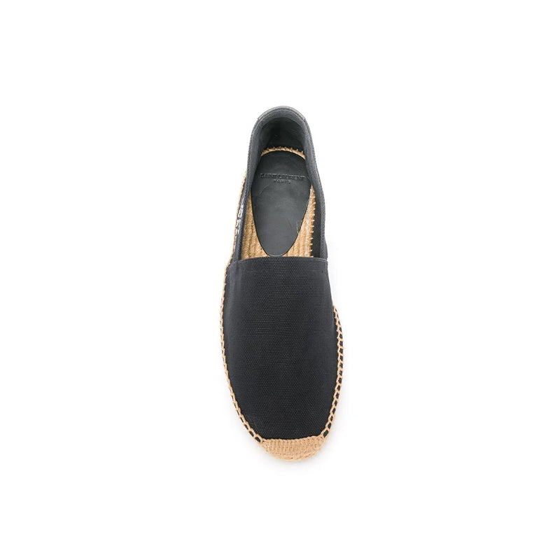 Espadrilles - Saint Laurent Canvas Logo - Black