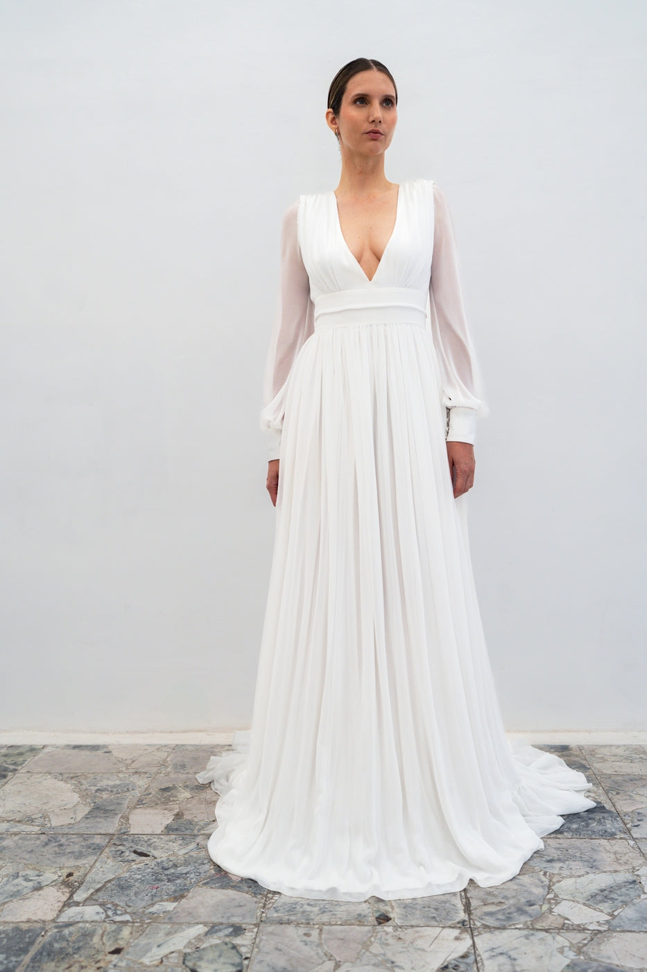Vestido de novia Clémence - Blanco seda