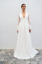 Vestido de novia Clémence - Blanco seda