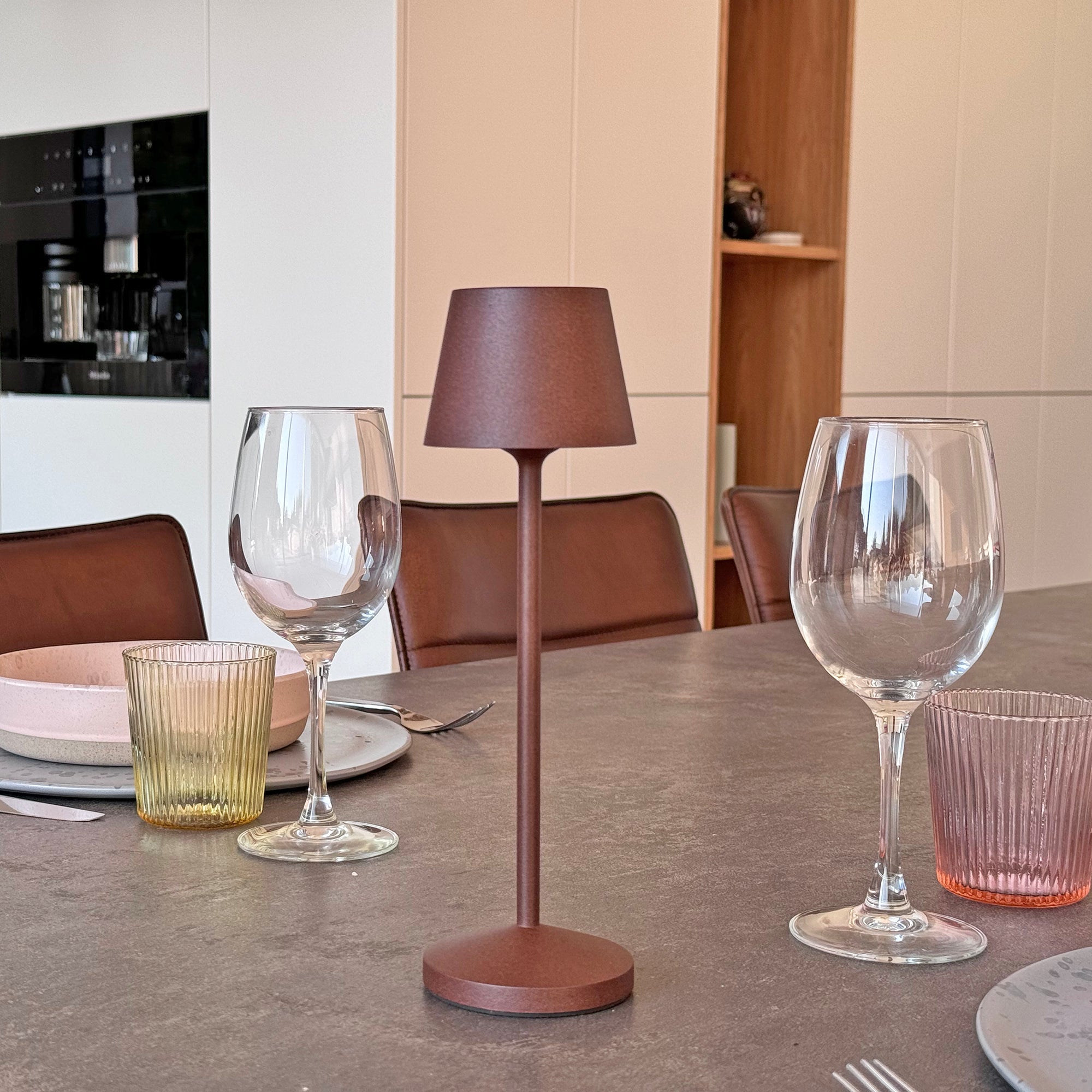 9 Emily Rust Table Lamps + Charging Base