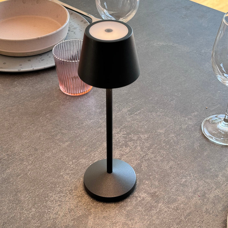 Lot De 9 Lampes De Table - Emily Black + Plateau De Chargement