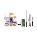 Bunka San-Mai Collection - 4 Piece Basic Set: 2 Knives + 2 Accessories
