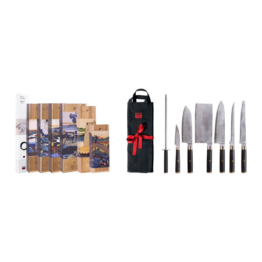 Pakka San-Mai Collection - Complete Nomad Set 8 Pieces: 6 Knives + 2 Accessories