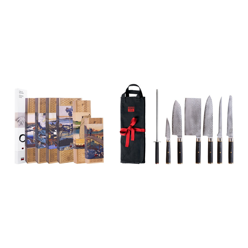 Pakka San-Mai Collection - Complete Nomad Set 8 Pieces: 6 Knives + 2 Accessories