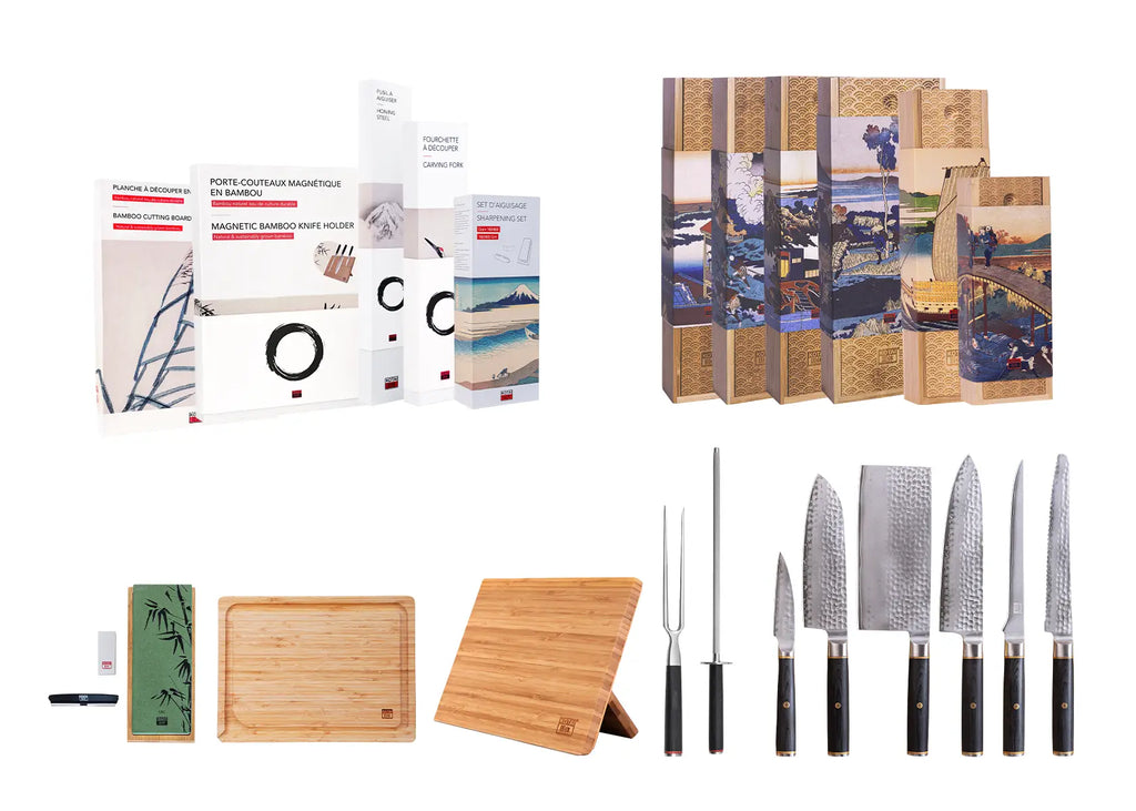 Collection Pakka San-Mai - Set Complet 11 Pièces : 6 Couteaux + 5 Accessoires