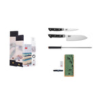 Hashi Classic Collection - 4 Piece Deluxe Basic Set: 2 Knives + 2 Accessories