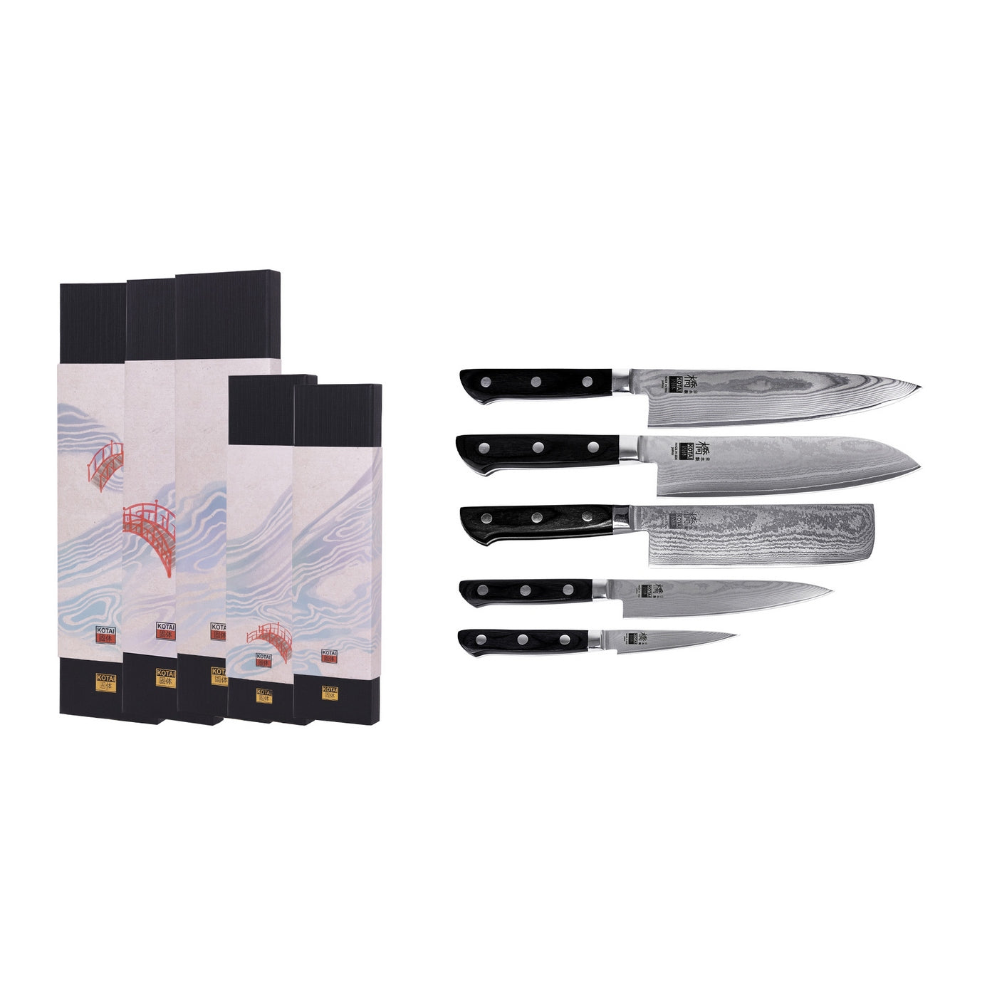 Collection Hashi Damas - Set Complet 5 Couteaux