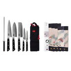 Hashi Tsuchime Collection - Complete Nomad Set 7 pieces: 5 knives + 2 Accessories
