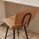 Chaise de bar mi-hauteur Texas camel 66 cm (lot de 2)