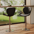 Mazzia - Lot De 2 Chaises De Bar Réglables En Cuir Synthétique Noir