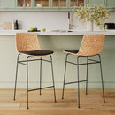 Lot de 2 chaises pour îlot central 66 cm Faro en matière naturelle