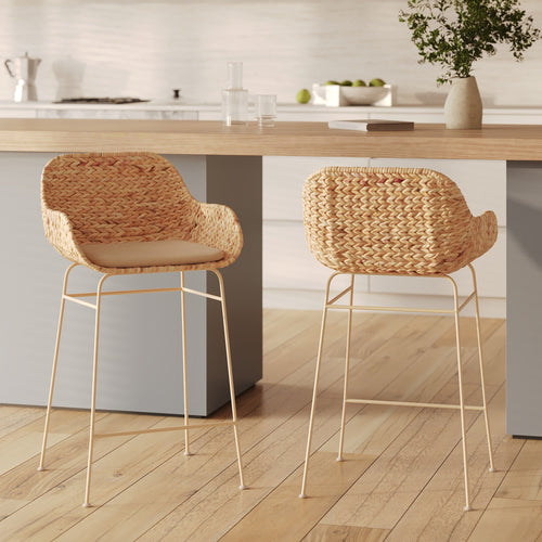 Faro - Lot De 2 Chaises Pour Îlot Central En Matière Naturelle