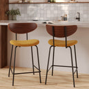 Set of 2 Jade Bar Stools - Yellow