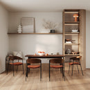 Lot de 2 chaises Esmée en velours terracotta et bois de noyer