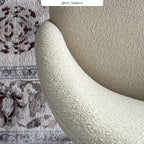 Karl - Lot De 2 Chaises En Tissu Bouclette Beige