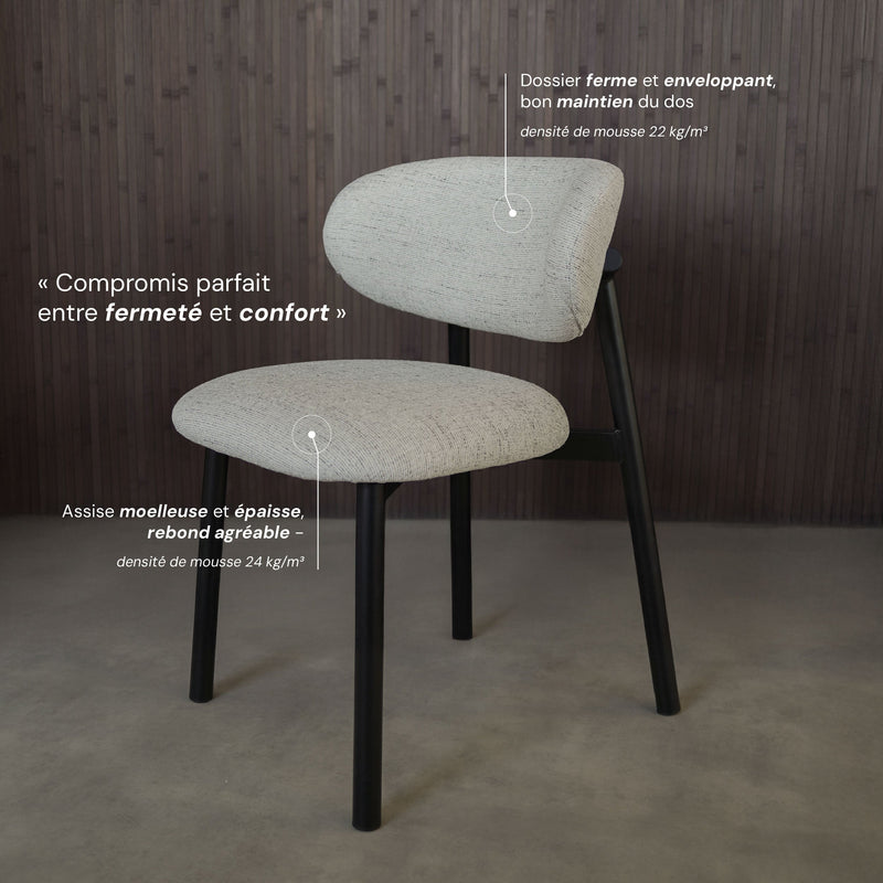 Set of 2 Nao Chairs - Light Grey