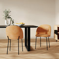 Karl - Set of 2 Chairs in Mustard Yellow Textured Fabric