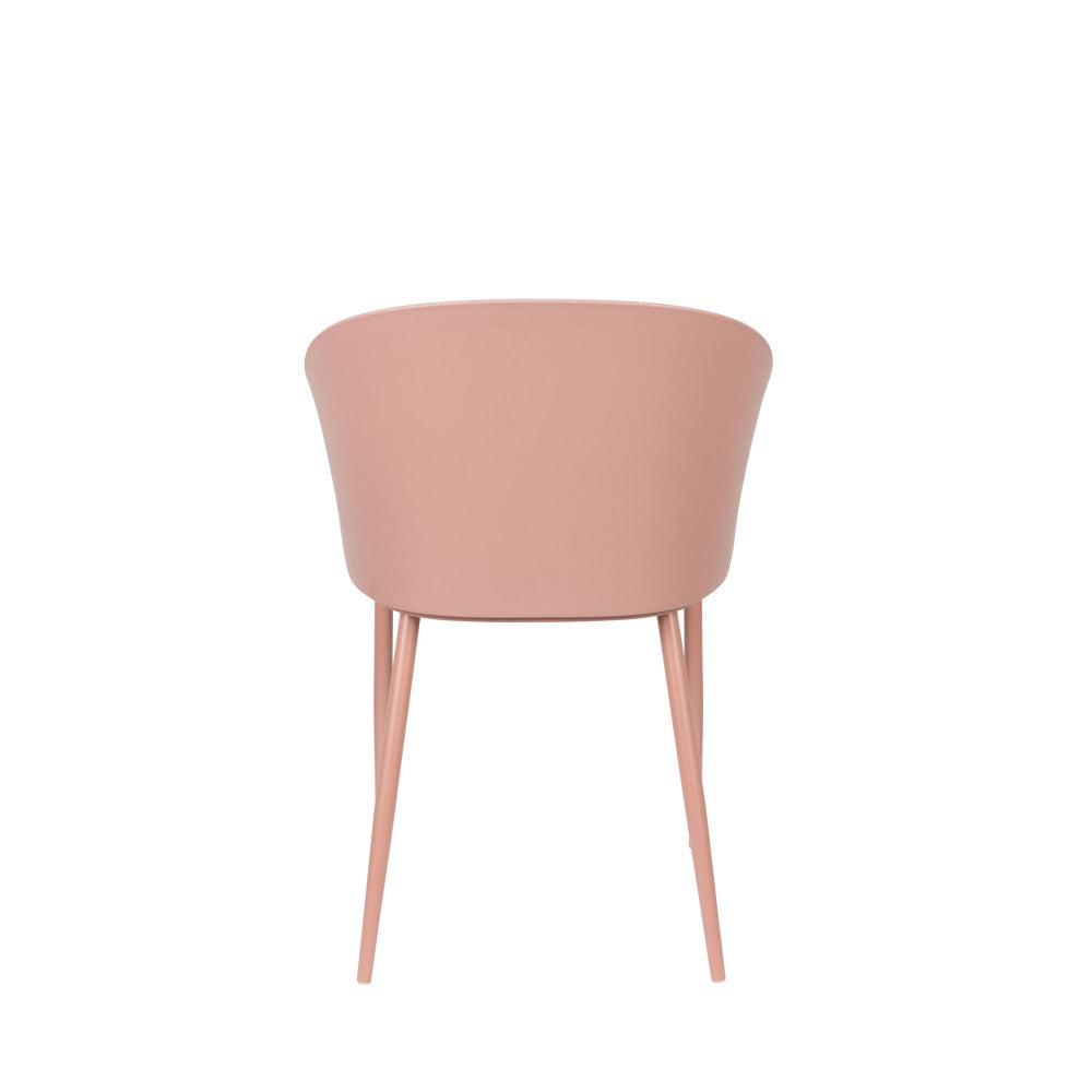 Gigi - Lote De 2 Sillas - Resina Y Metal - Rosa