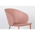 Gigi - Lote De 2 Sillas - Resina Y Metal - Rosa