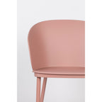 Gigi - Lote De 2 Sillas - Resina Y Metal - Rosa