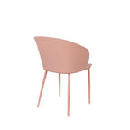 Gigi - Lote De 2 Sillas - Resina Y Metal - Rosa