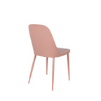 Pip - Set of 2 Chairs - Resin & Metal - Pink