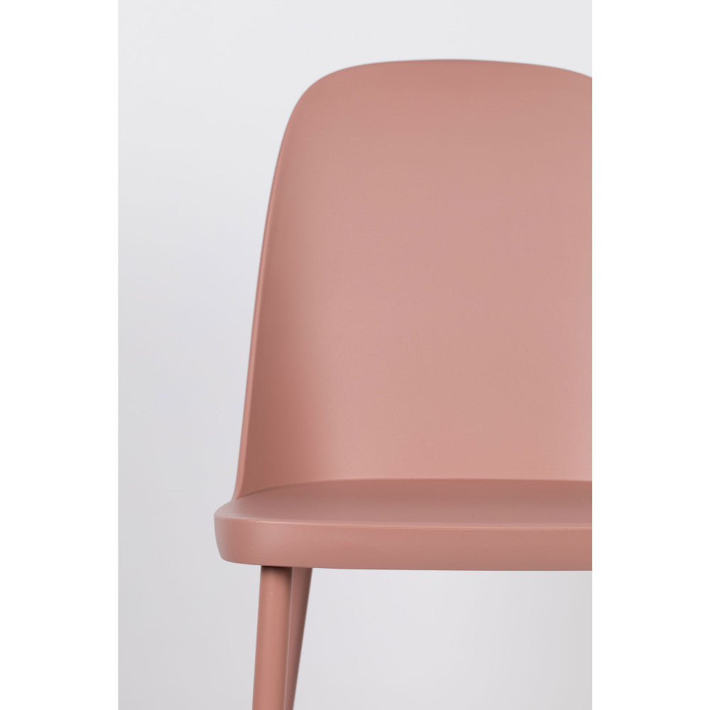 Pip - Set of 2 Chairs - Resin & Metal - Pink