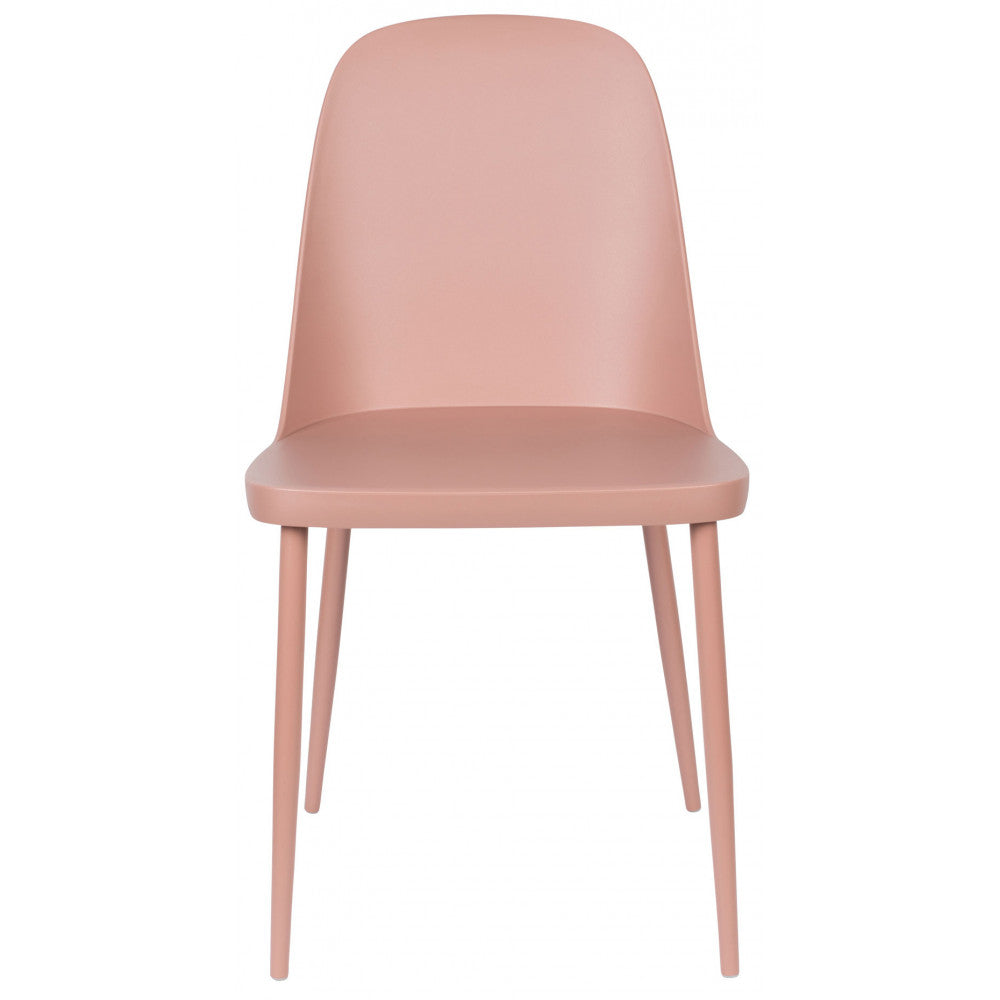 Pip - Set of 2 Chairs - Resin & Metal - Pink